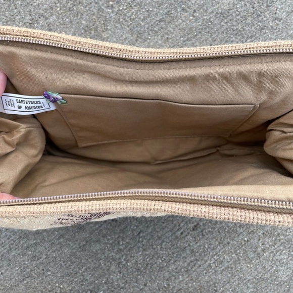 Carpetbags of America Wristlet clutch bag purse 70s Retro Vintage Neutral - Picture 4 of 6